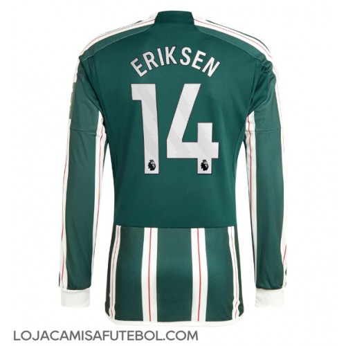Camisa de Futebol Manchester United Christian Eriksen #14 Equipamento Secundário 2023-24 Manga Comprida